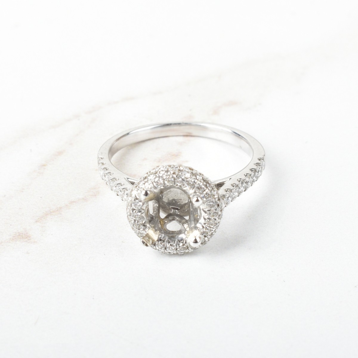 Diamond and Platinum Ring Mount