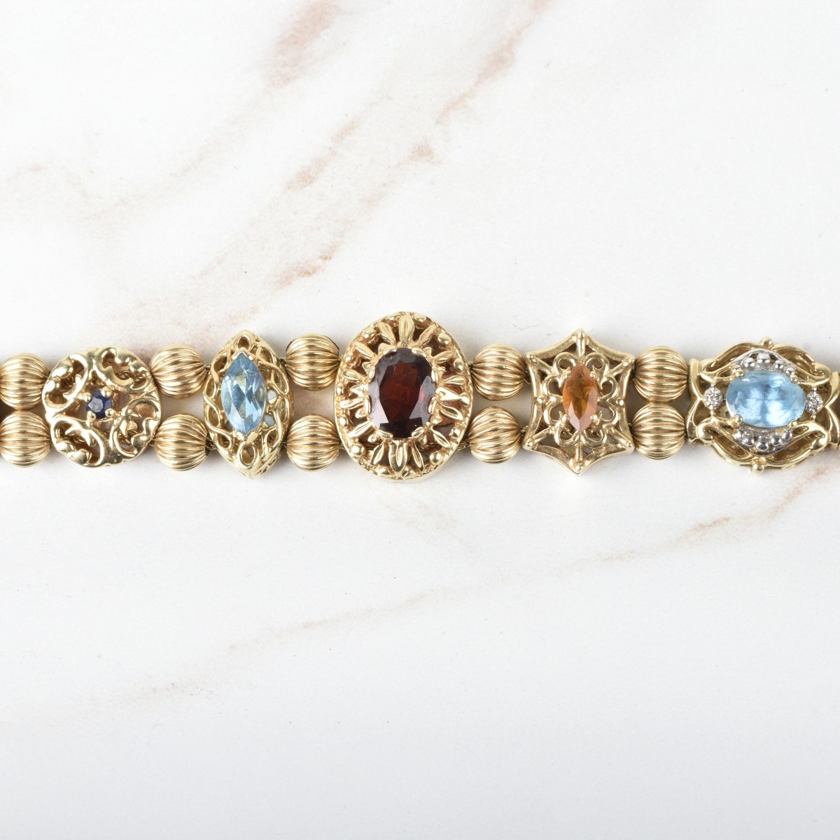 Gemstone and 14K Bracelet