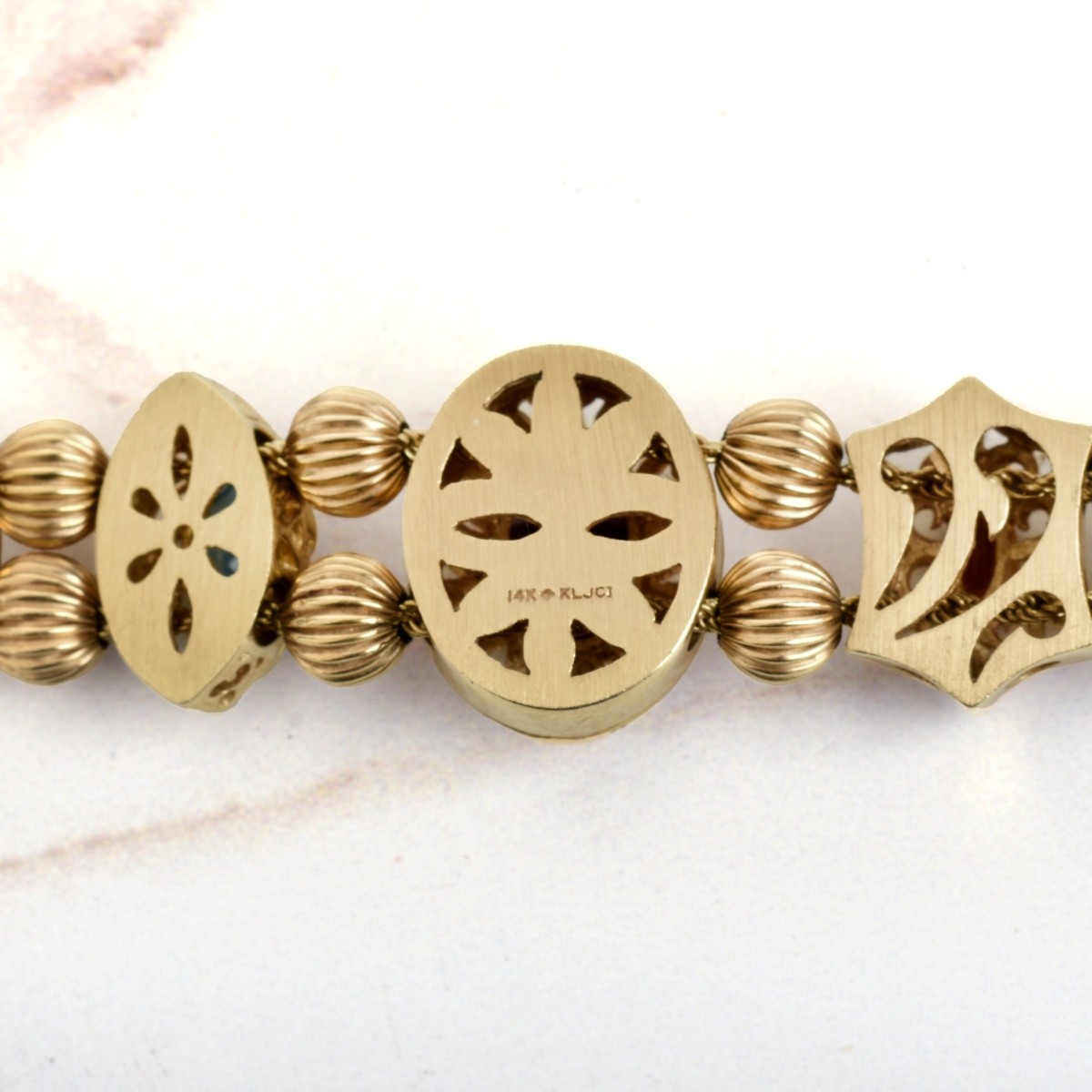 Gemstone and 14K Bracelet