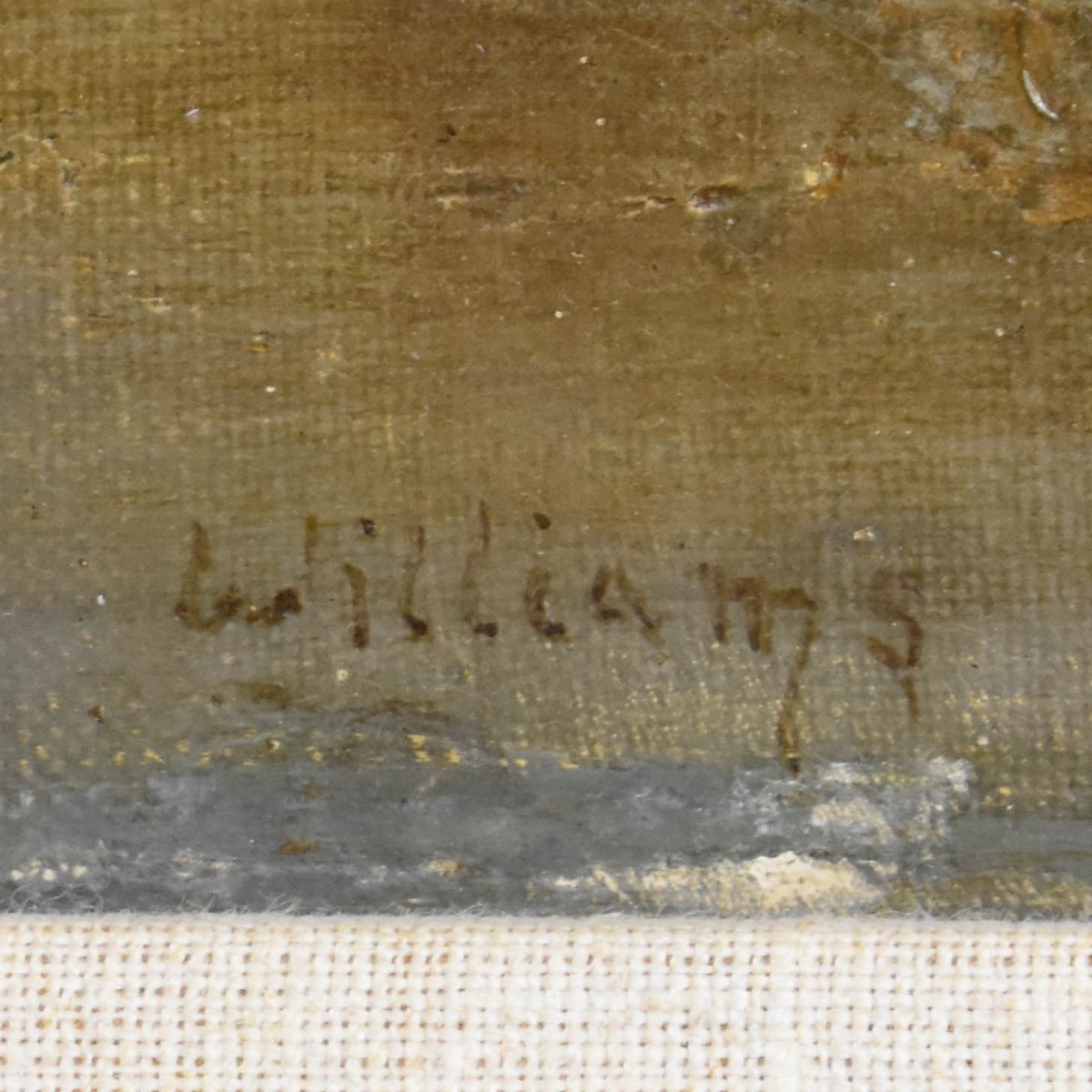 Antique American School Oil on Canvas Landscape