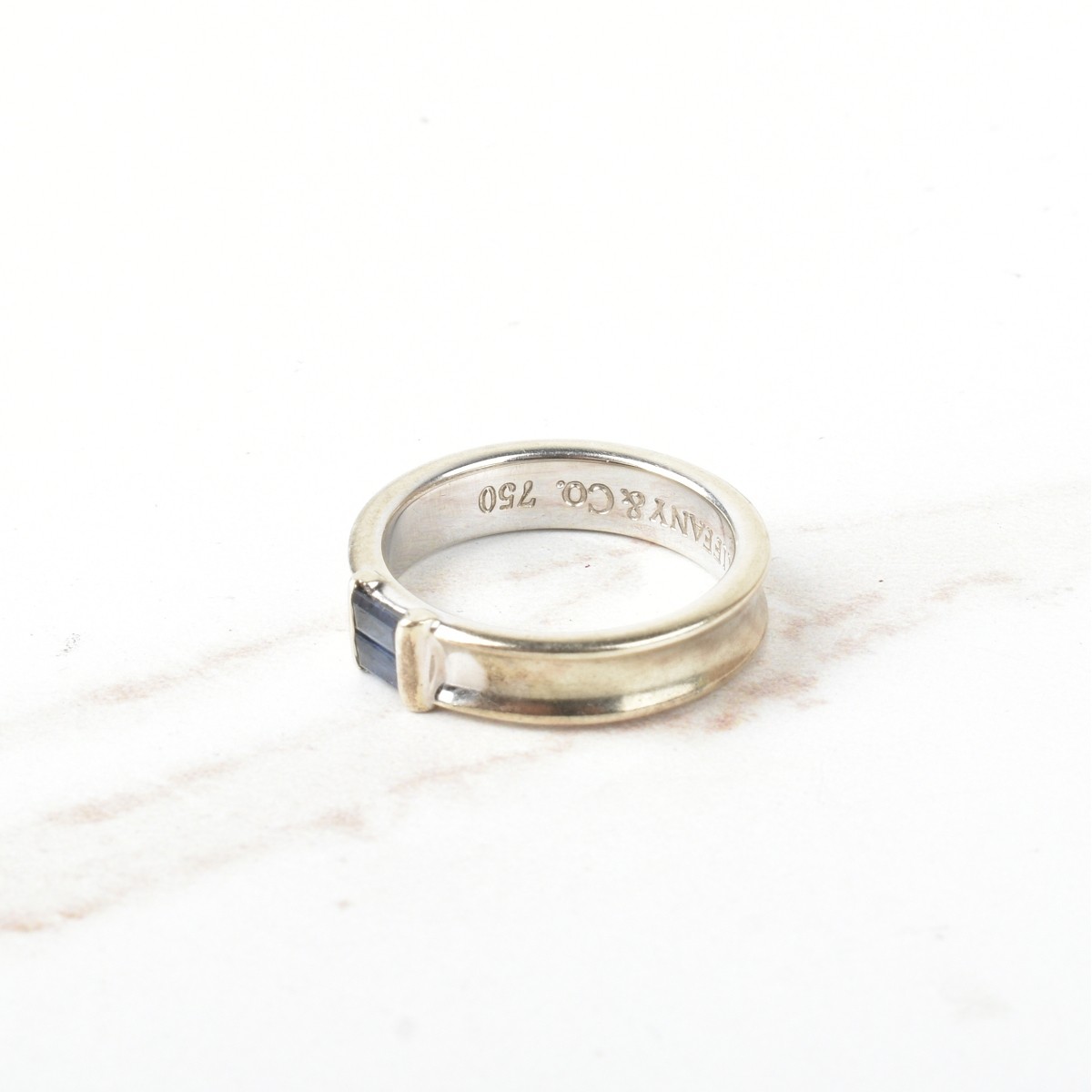 Tiffany & Co 18K and Sapphire Ring
