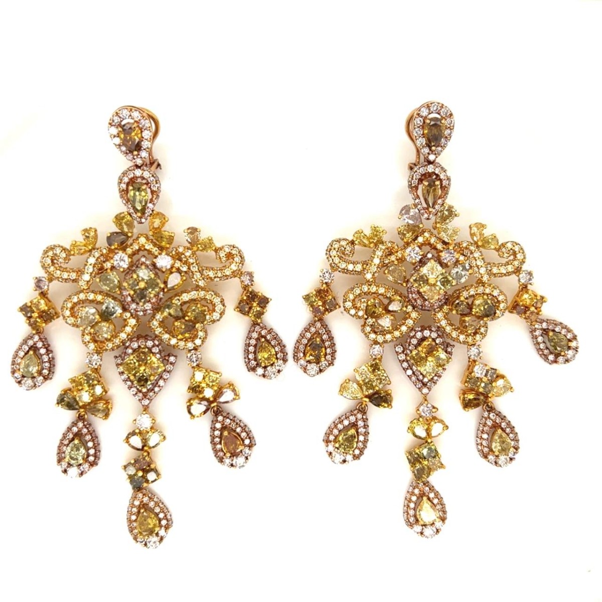 Diamond and 18K Earrings
