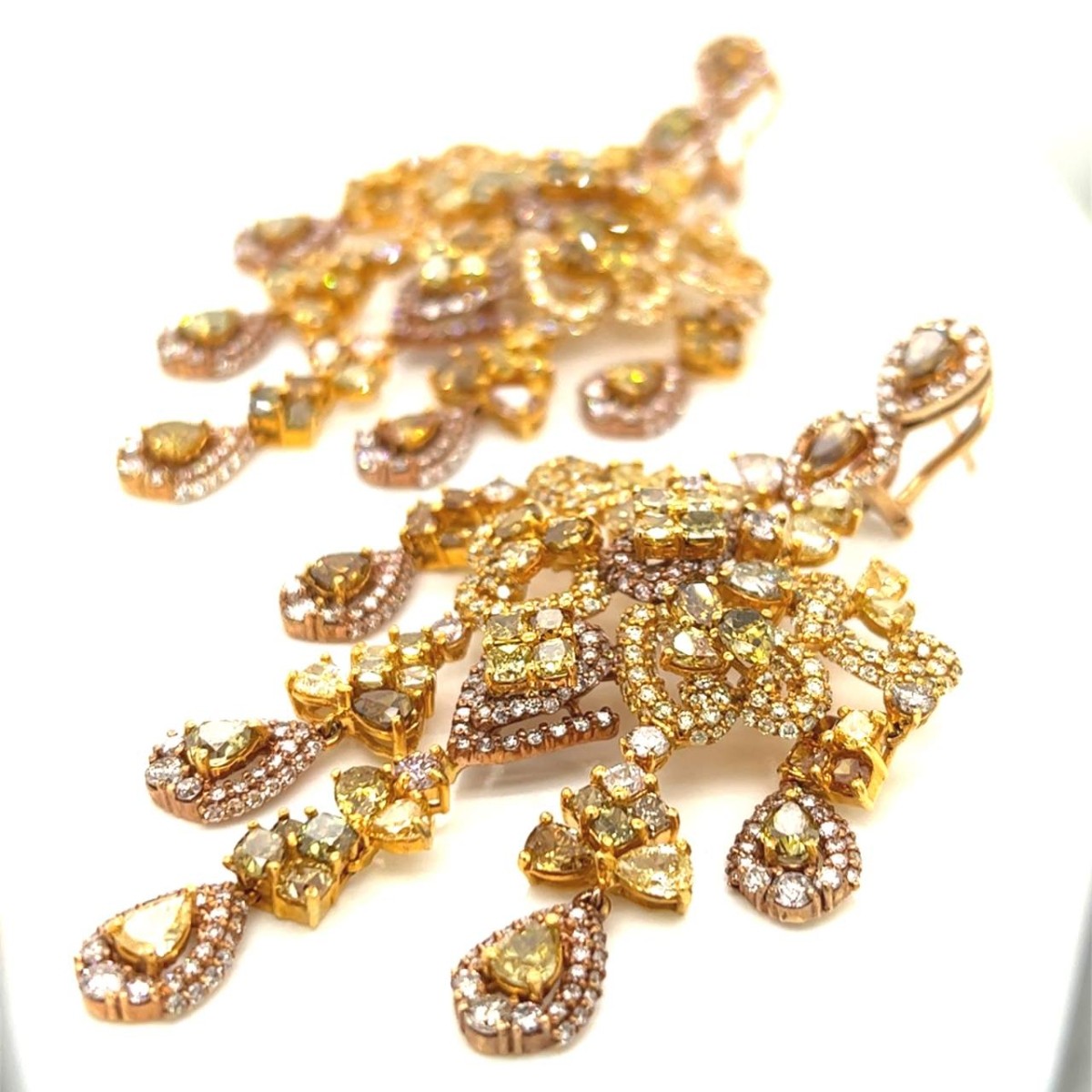 Diamond and 18K Earrings
