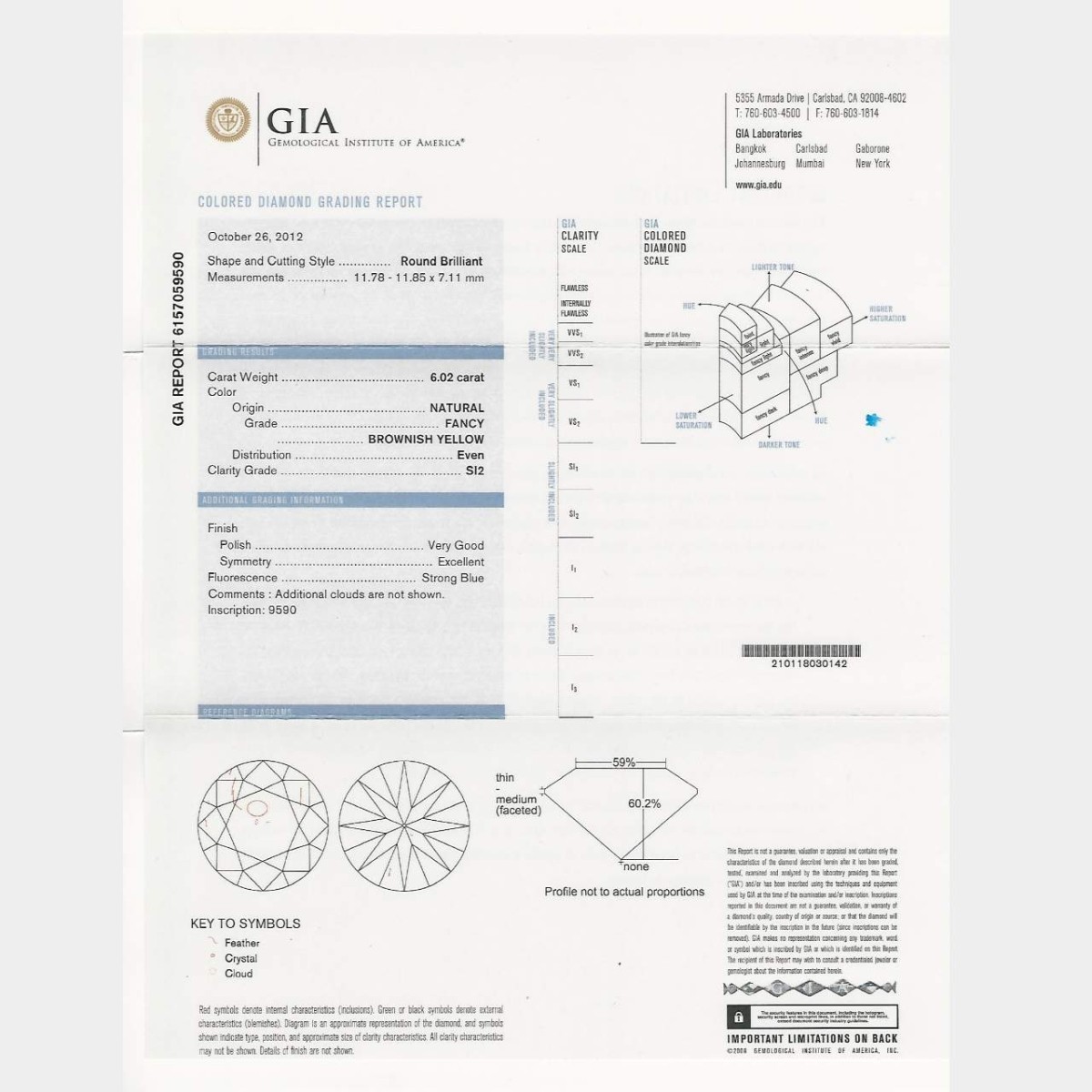 GIA Diamond and Platinum Necklace