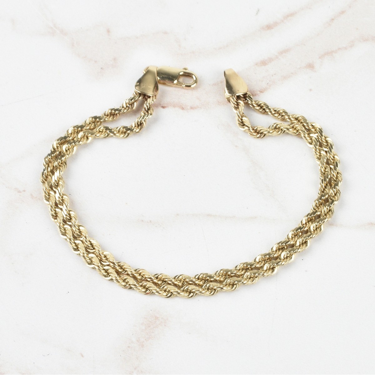 14K Rope Chain Bracelet