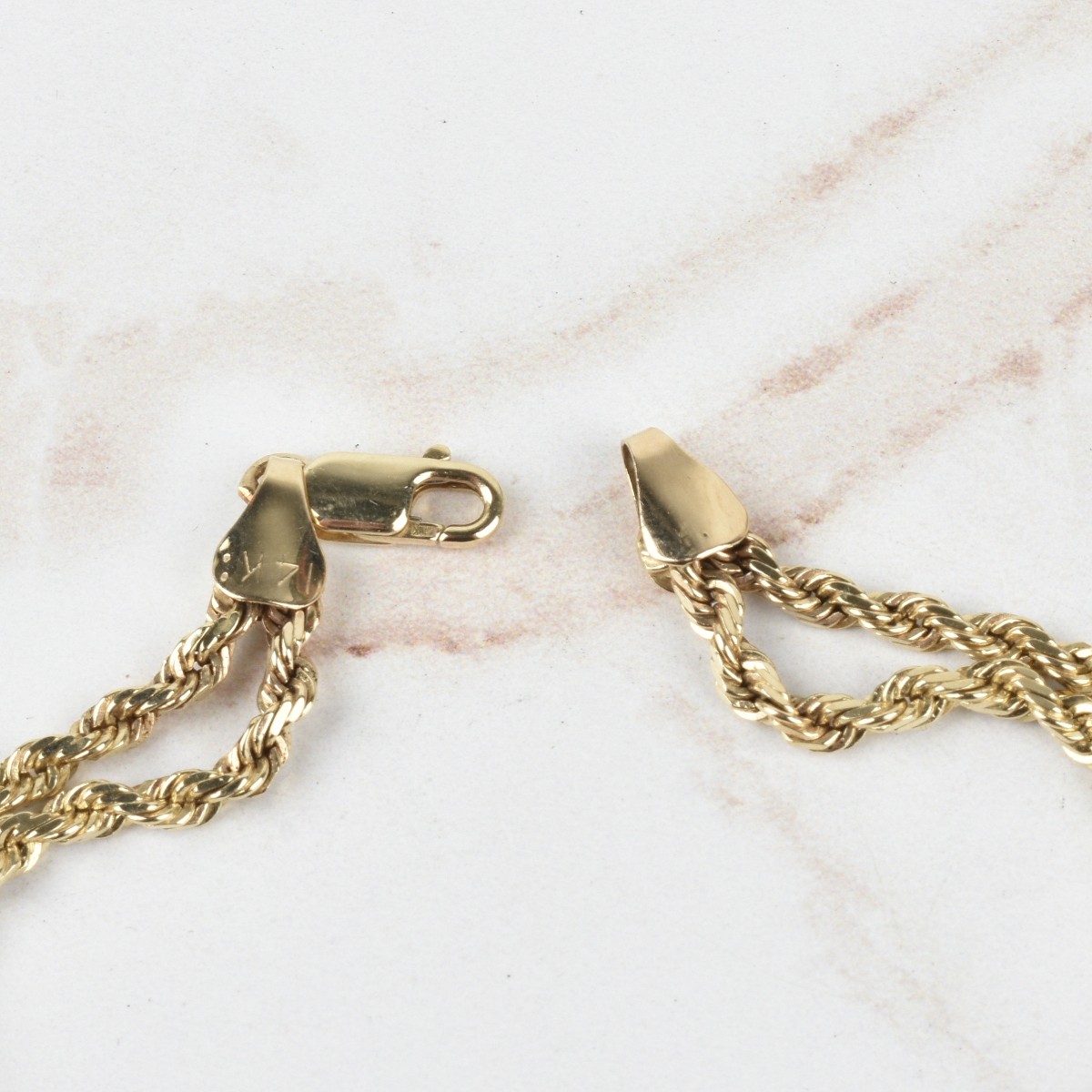 14K Rope Chain Bracelet