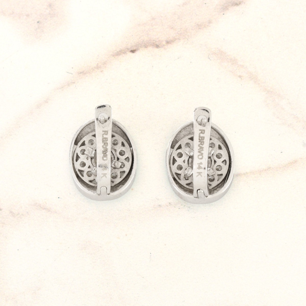 Diamond and 14K Earrings