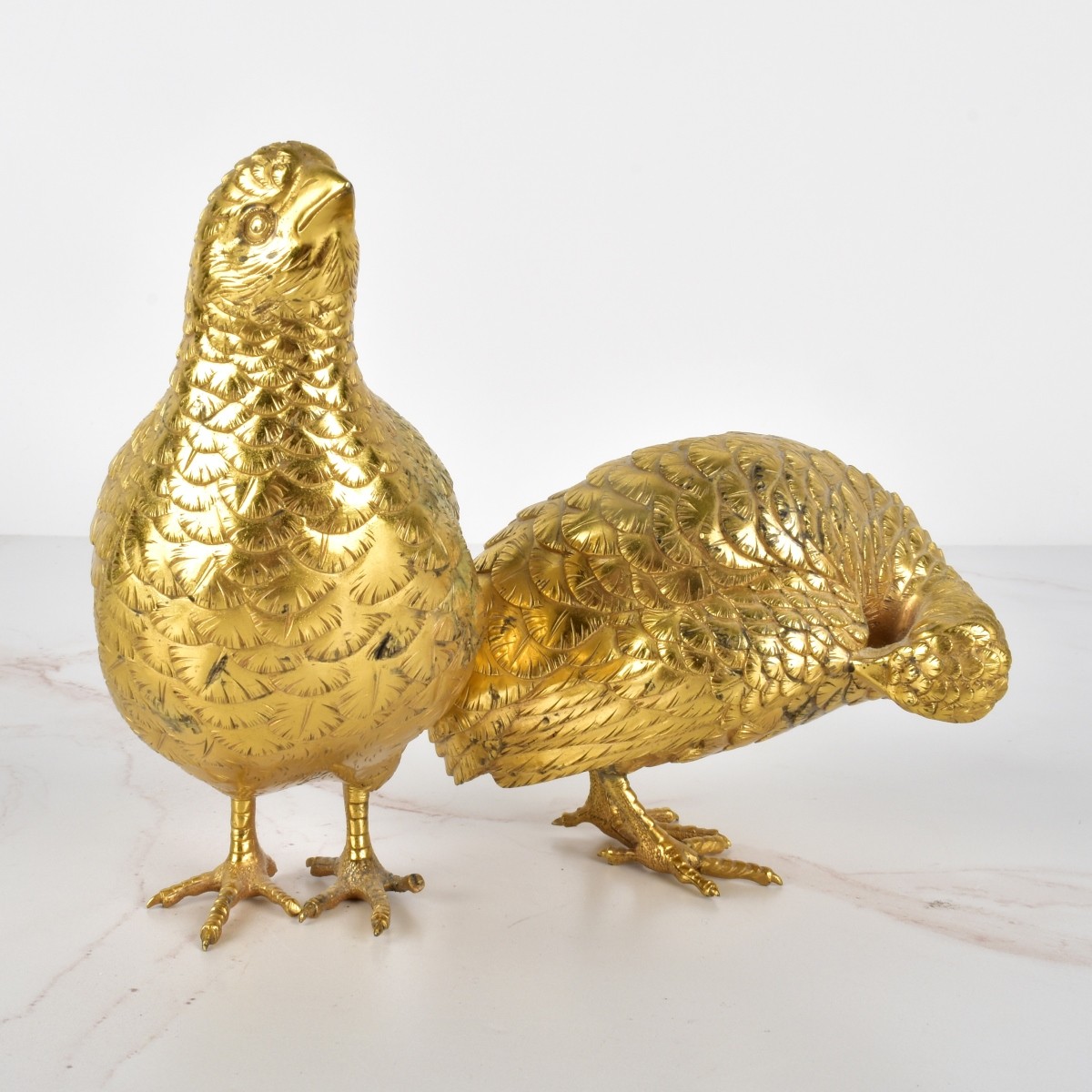 Pair of Japanese Okimono Birds