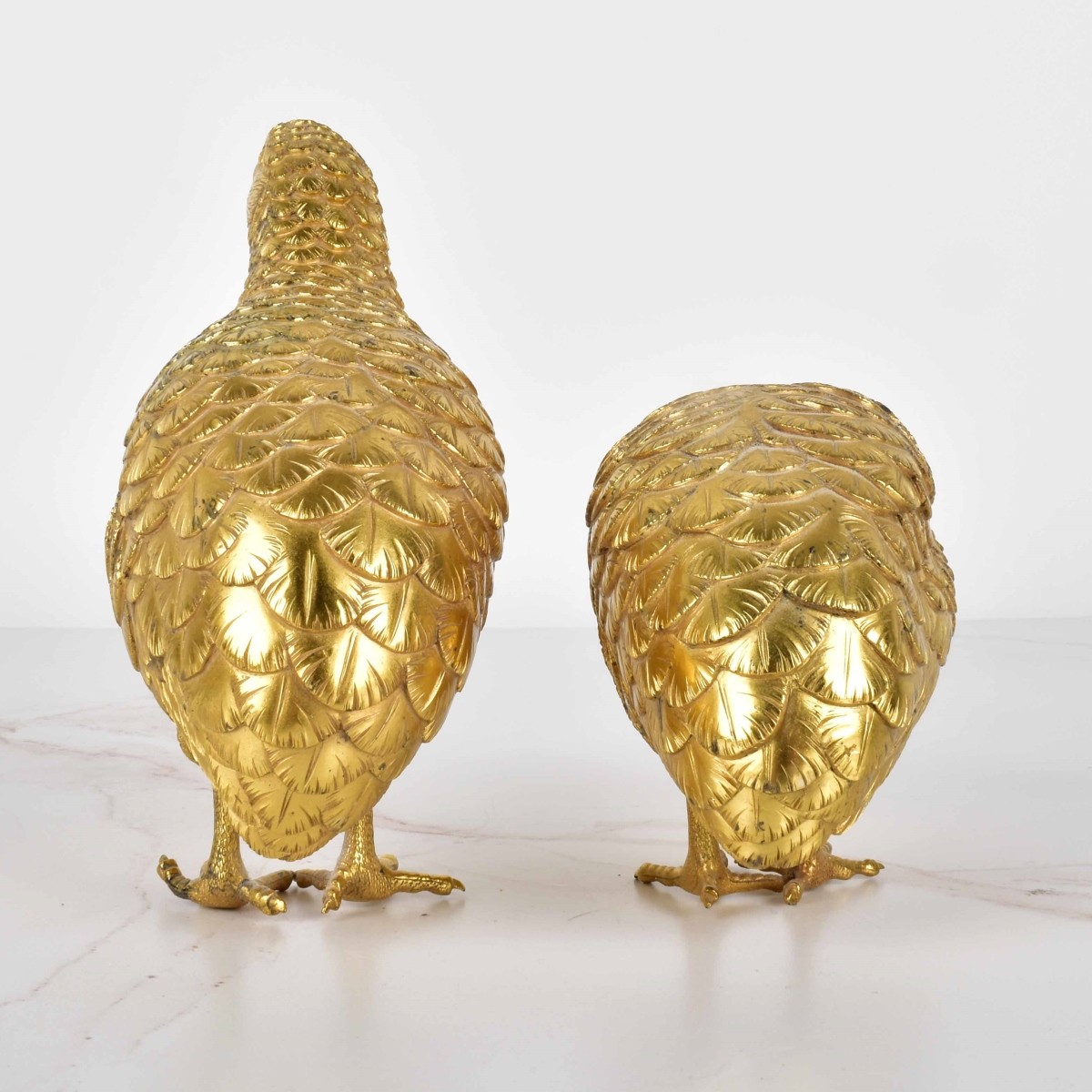 Pair of Japanese Okimono Birds
