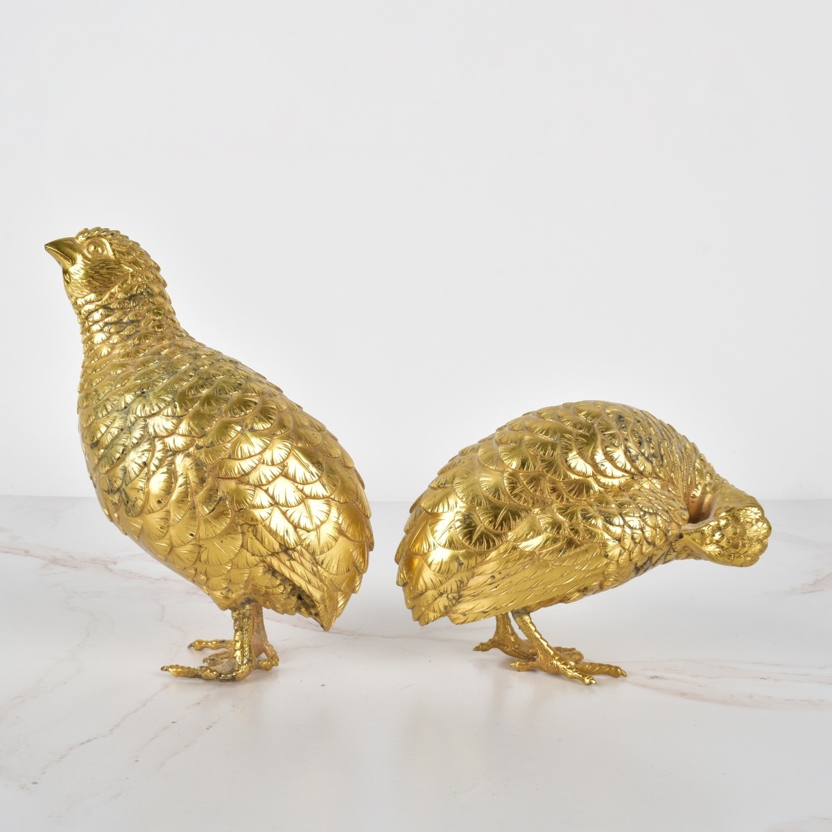 Pair of Japanese Okimono Birds
