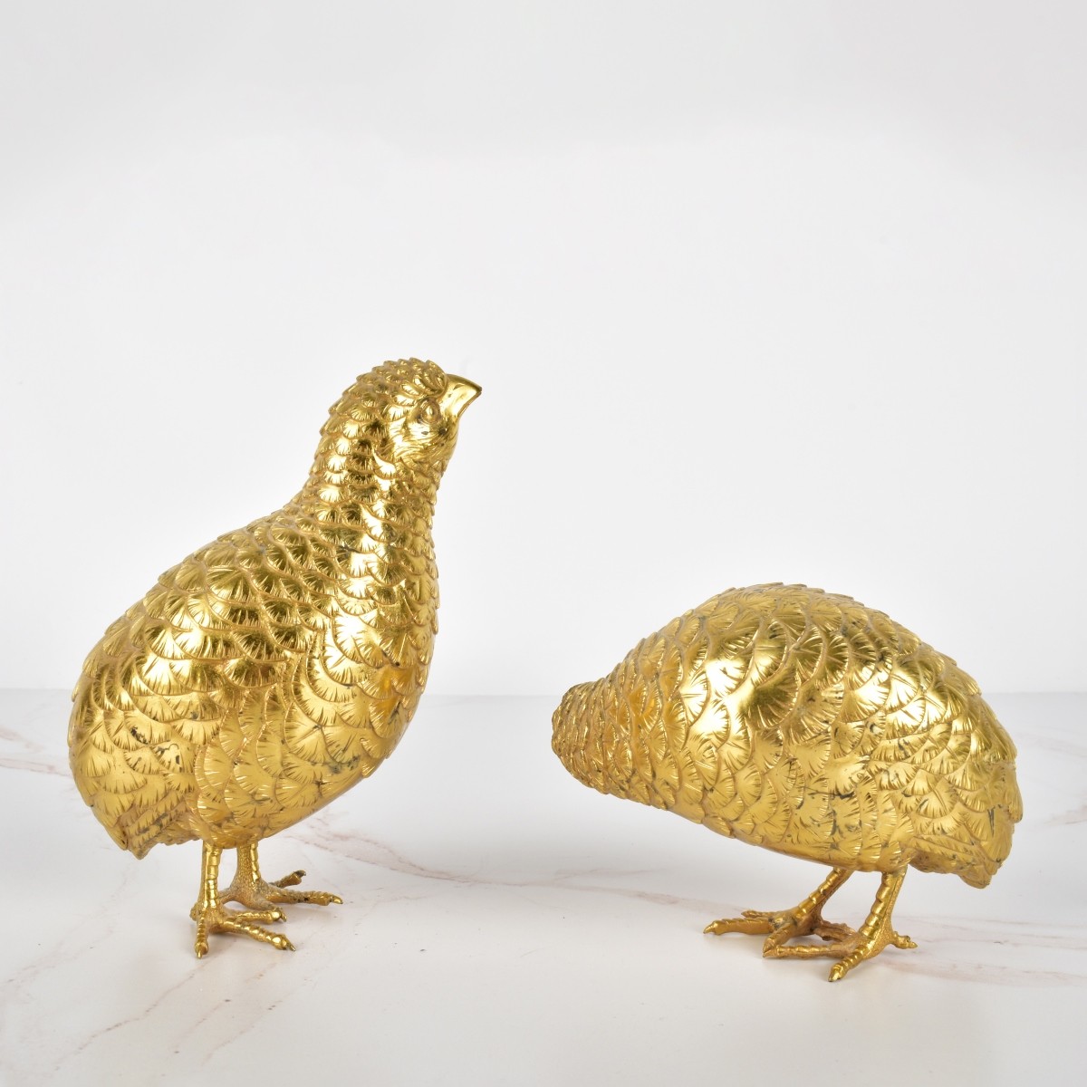 Pair of Japanese Okimono Birds