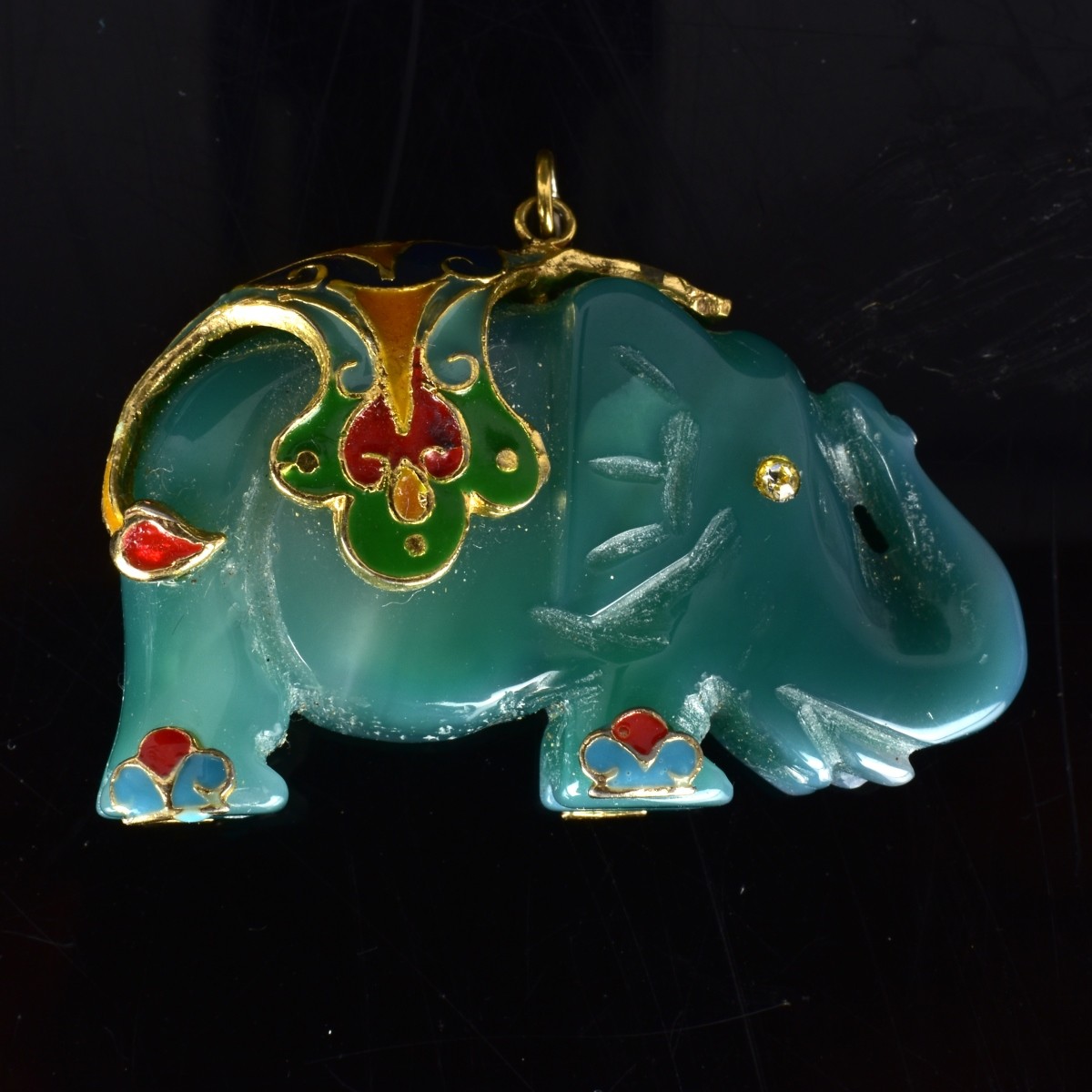 Chinese Hardstone Jewelry, 14K accent.