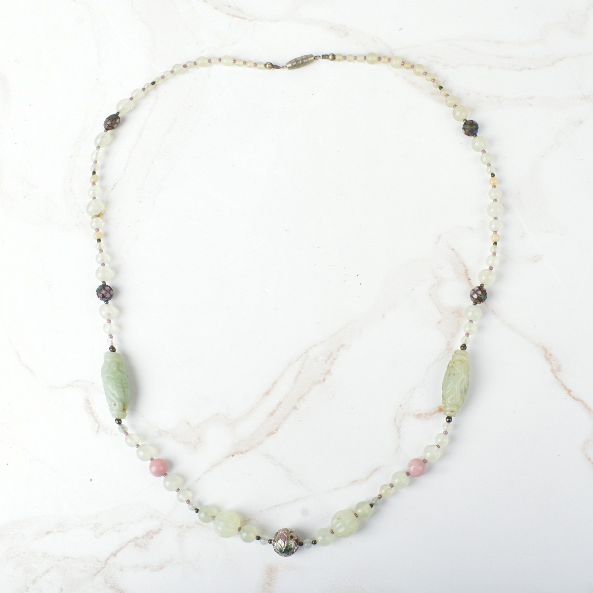 Antique Chinese Jade Necklace