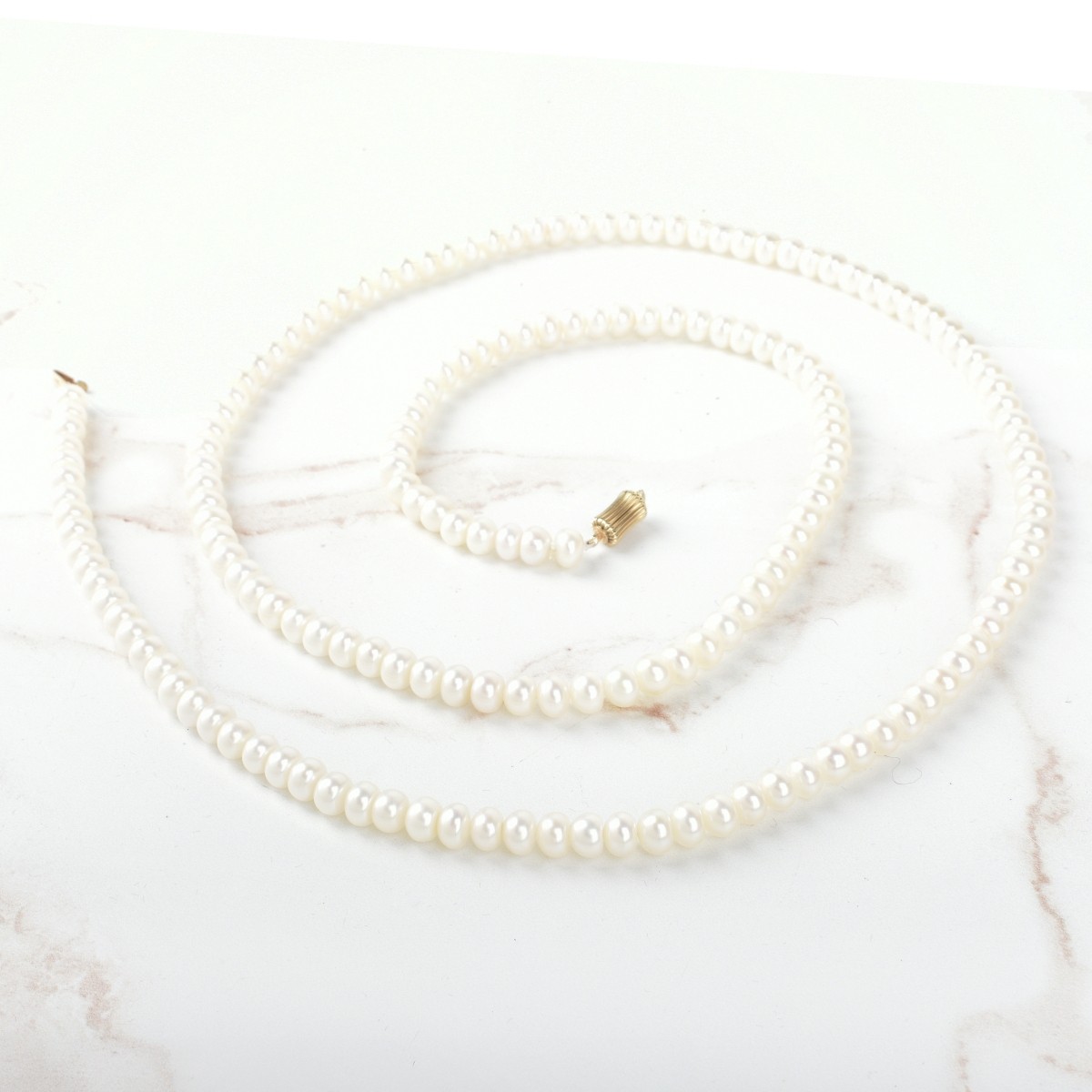 Pearl and 14K Necklace
