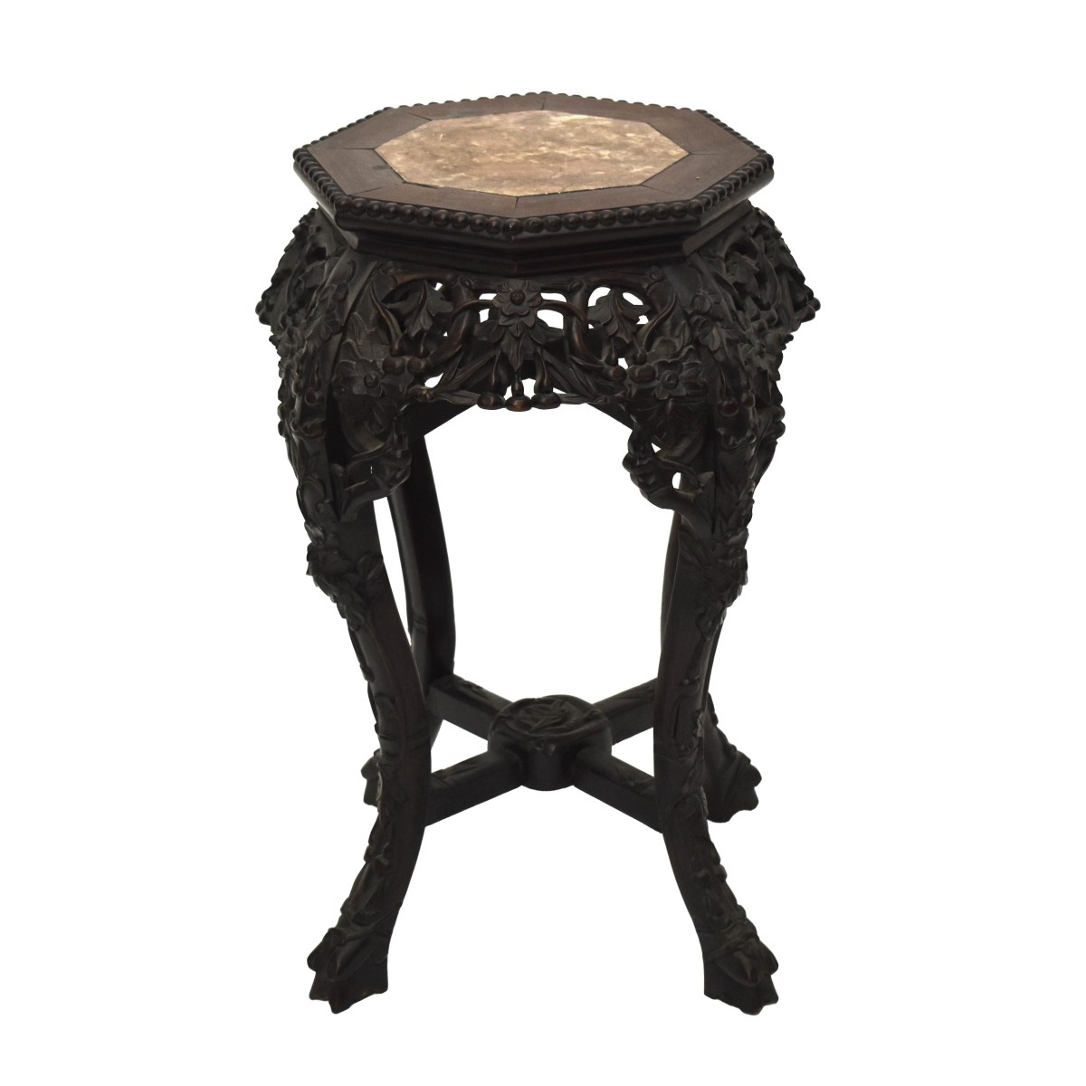 Antique Chinese Carved Hard Wood Table
