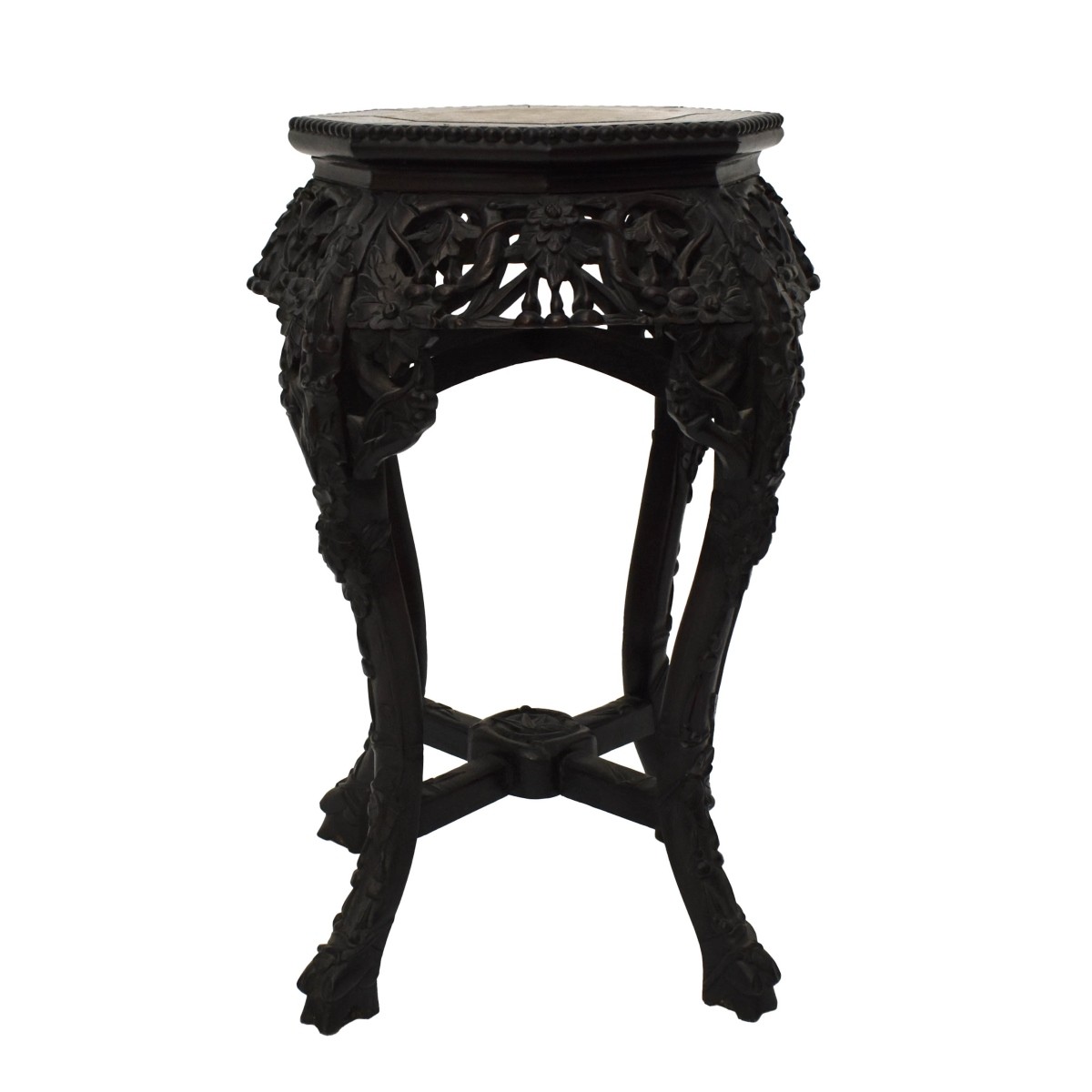 Antique Chinese Carved Hard Wood Table