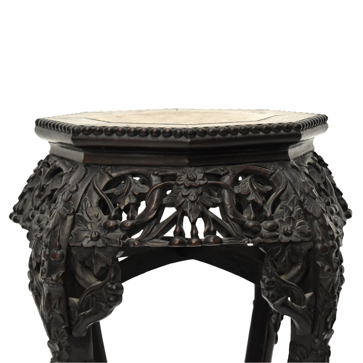 Antique Chinese Carved Hard Wood Table
