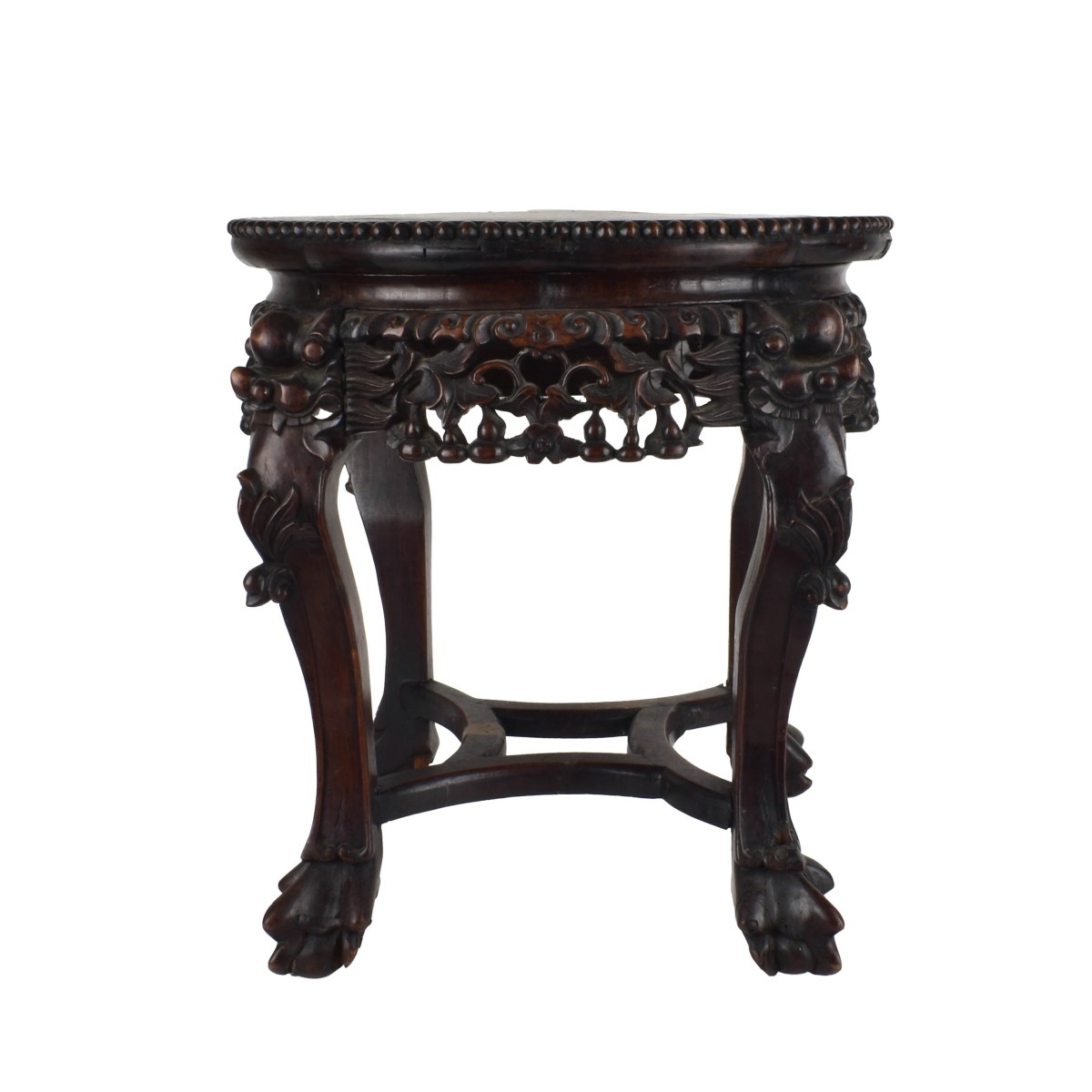 Antique Chinese Carved Hard Wood Table