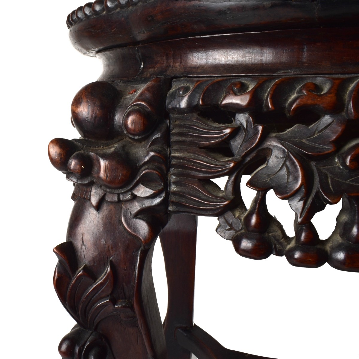 Antique Chinese Carved Hard Wood Table