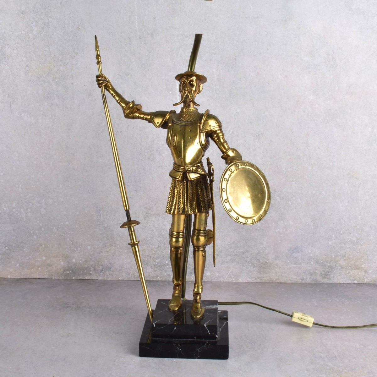 Vintage Bronze Don Quixote Table Lamp