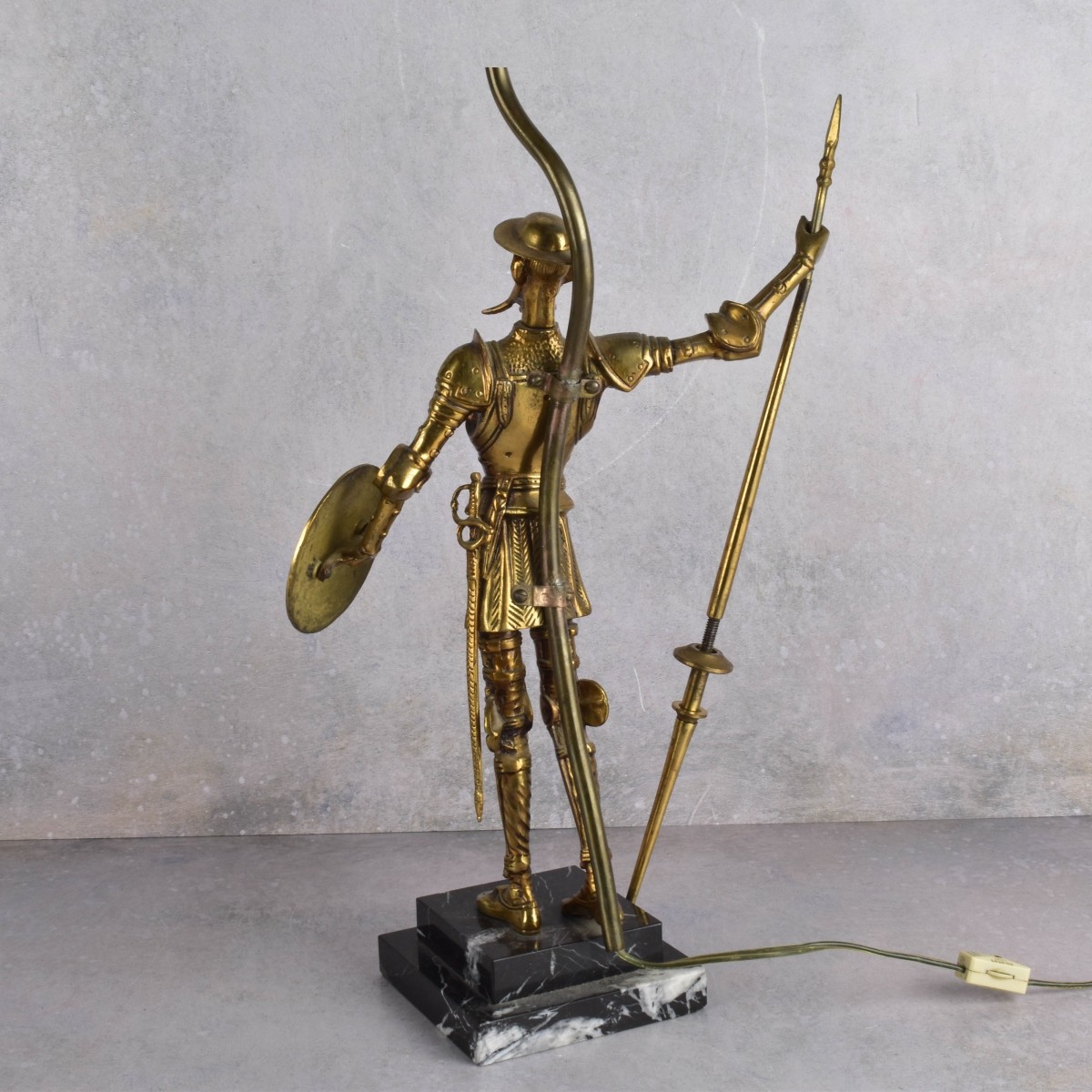 Vintage Bronze Don Quixote Table Lamp