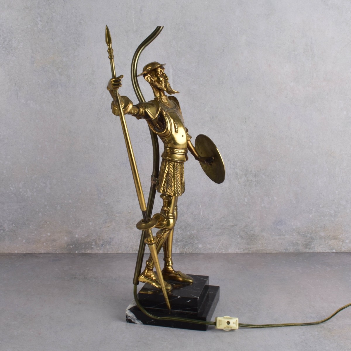 Vintage Bronze Don Quixote Table Lamp