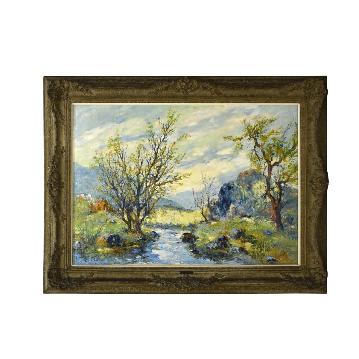 E. Tanturi Landscape Oil On Canvas