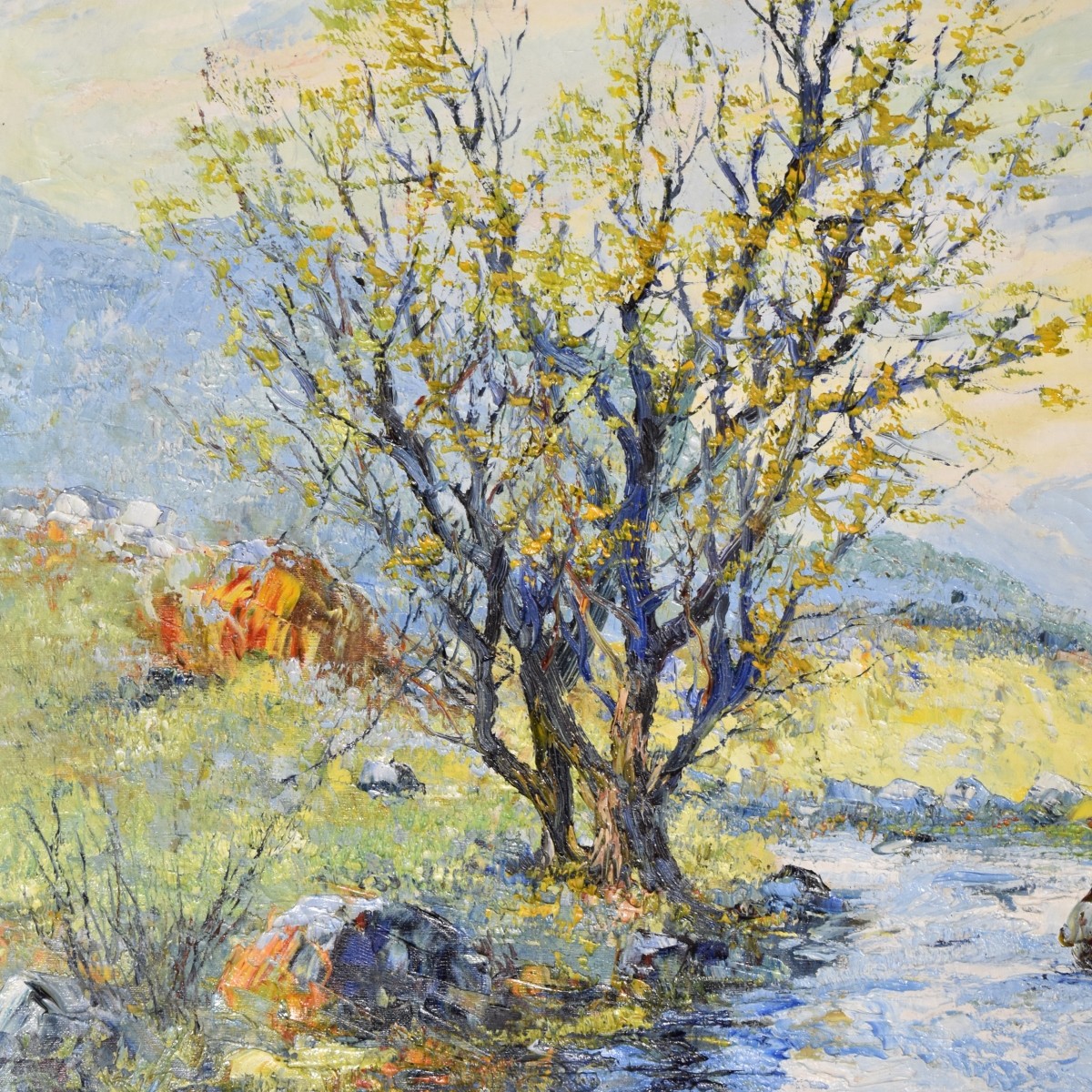 E. Tanturi Landscape Oil On Canvas