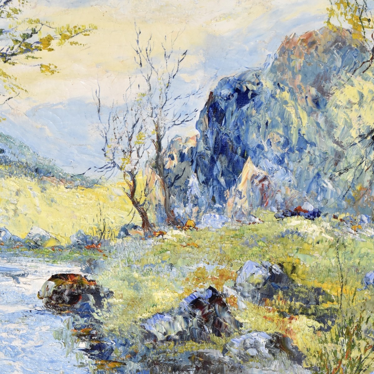 E. Tanturi Landscape Oil On Canvas