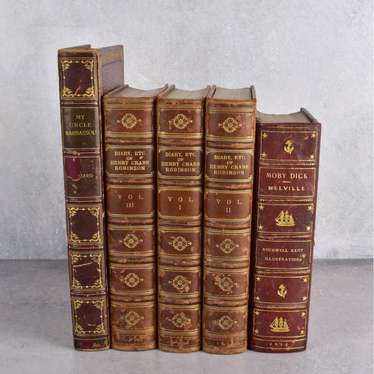 Group of Five Antique Books