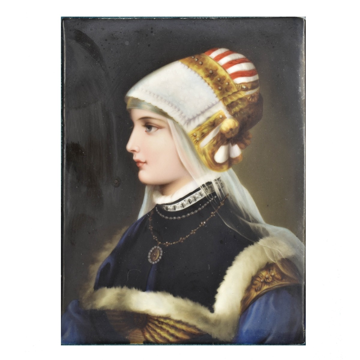 Late 19th Century Hand Painted Porcelain Plaque