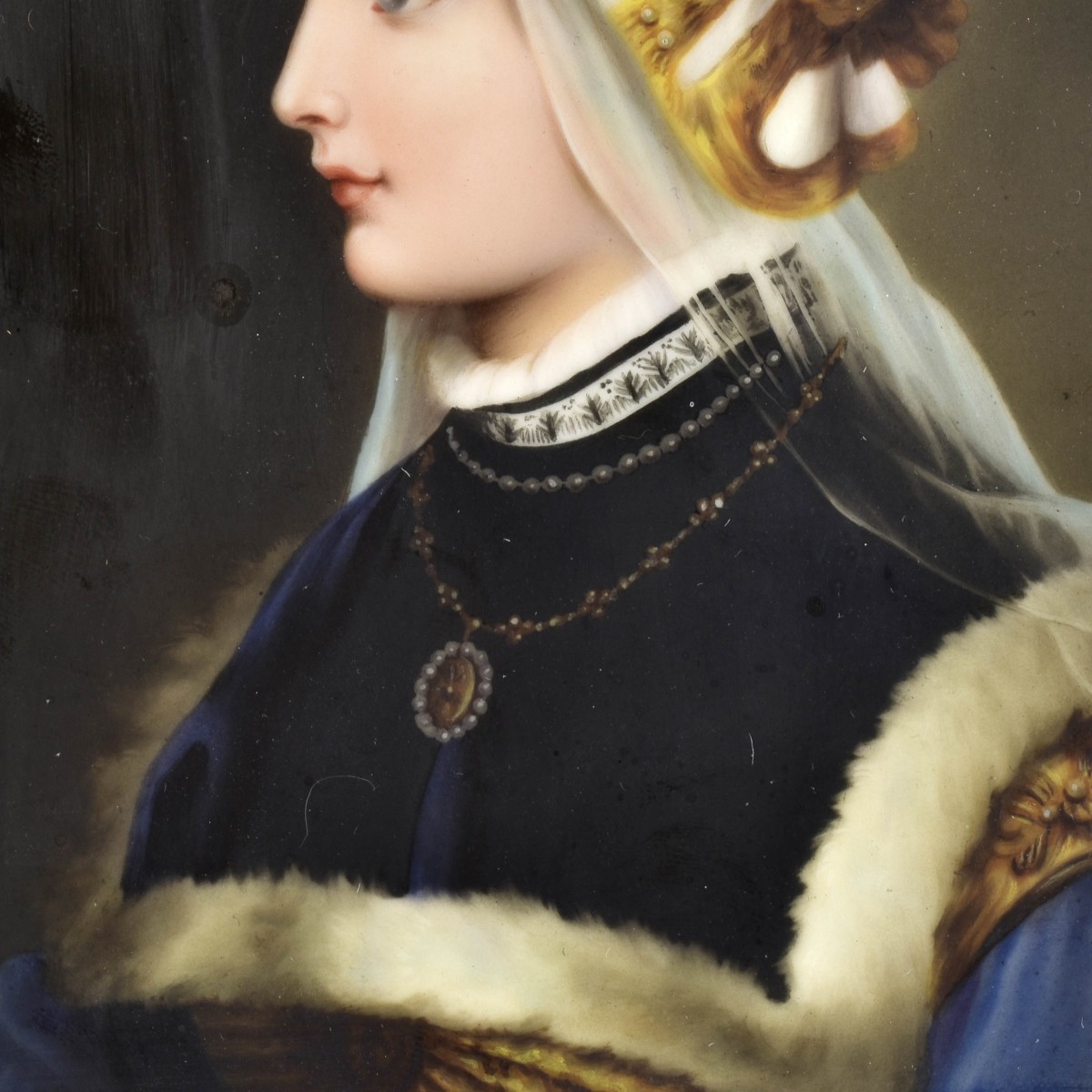 Late 19th Century Hand Painted Porcelain Plaque
