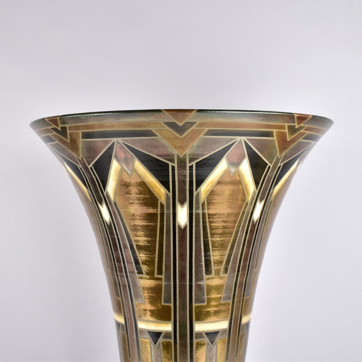 Large Art Deco Style Pottery Vase