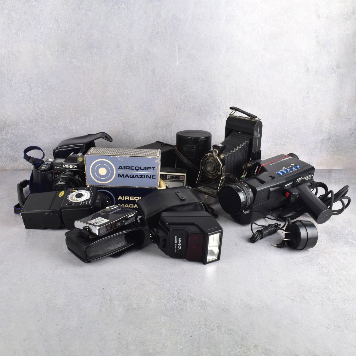 Assorted Cameras, Lenses, and Equipment
