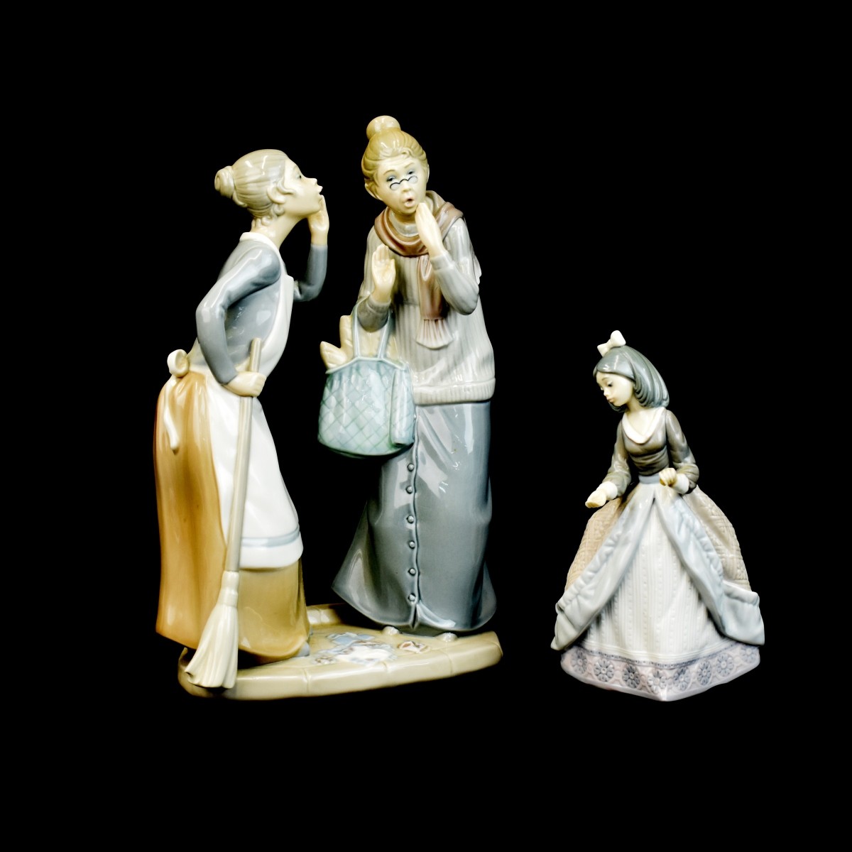 Two (2) Lladro Figurines The Gossips and Jolie