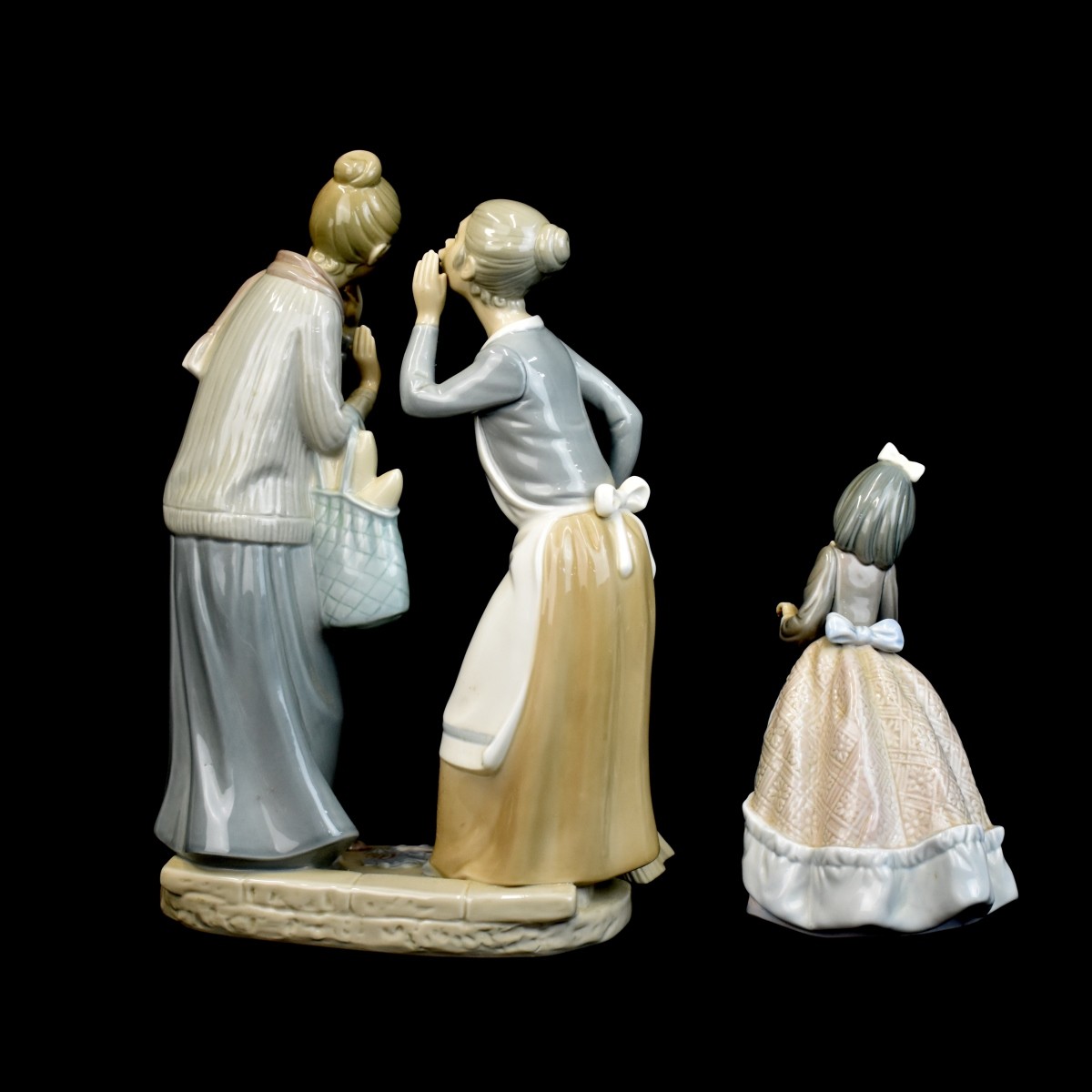Two (2) Lladro Figurines The Gossips and Jolie