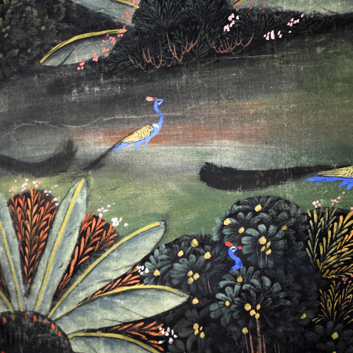 Old Indian Pichwai Painting on Silk