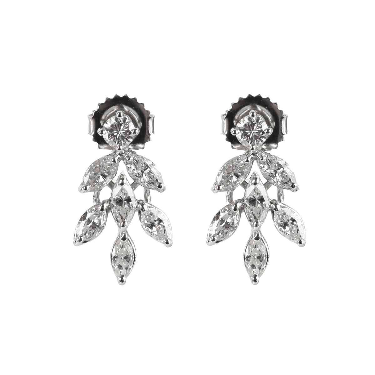 Diamond and 18K Earrings