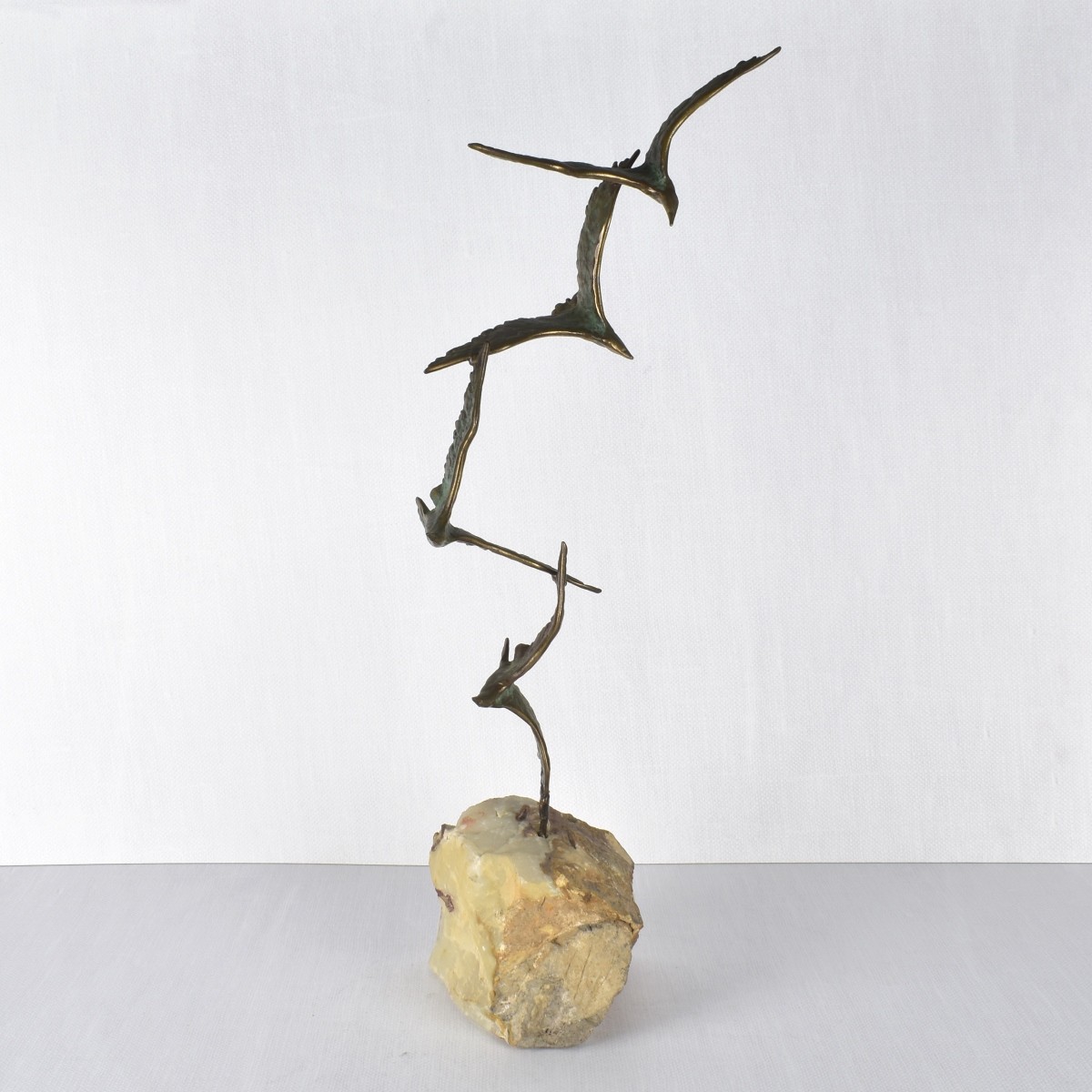 Curtis Jere Brass Bird Sculpture