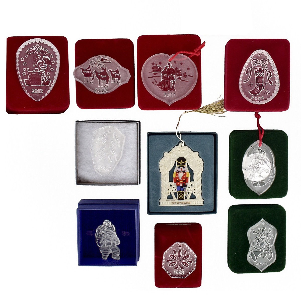 11 Christmas Ornaments mostly Waterford