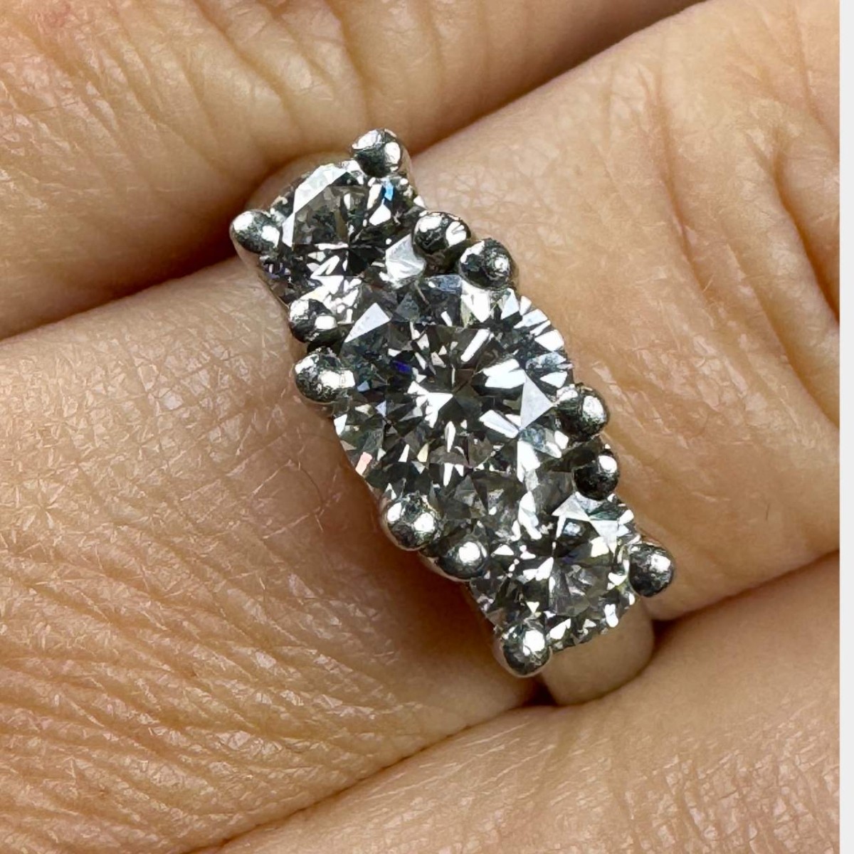 Diamond and Platinum Ring