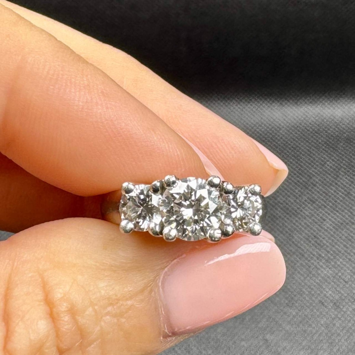 Diamond and Platinum Ring