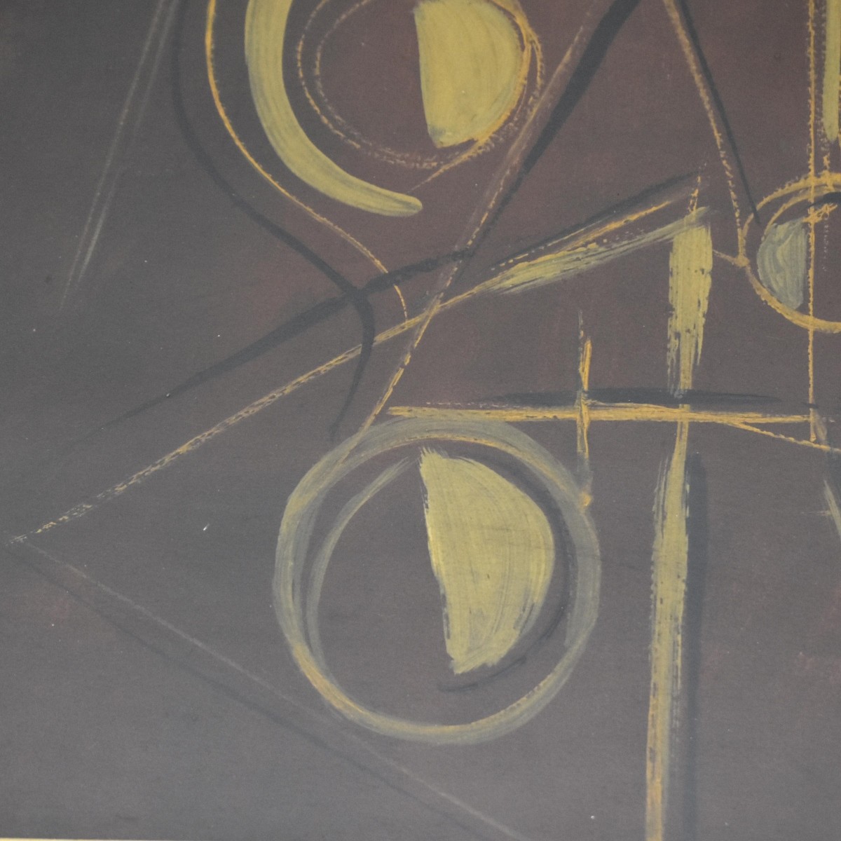 Abstract Gouache Mother & Child signed J G