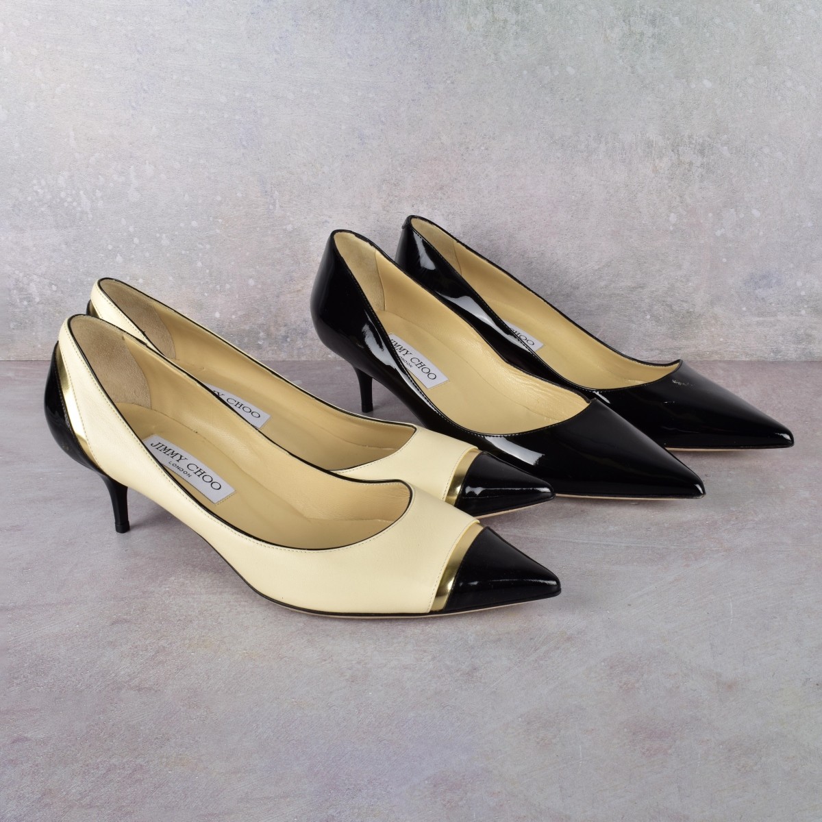 Two pr Jimmy Choo Patent Leather Pumps
