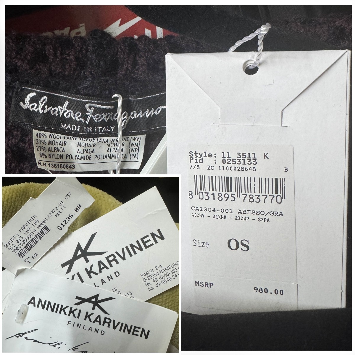 Ferragamo, Karvinen, Vince Jackets
