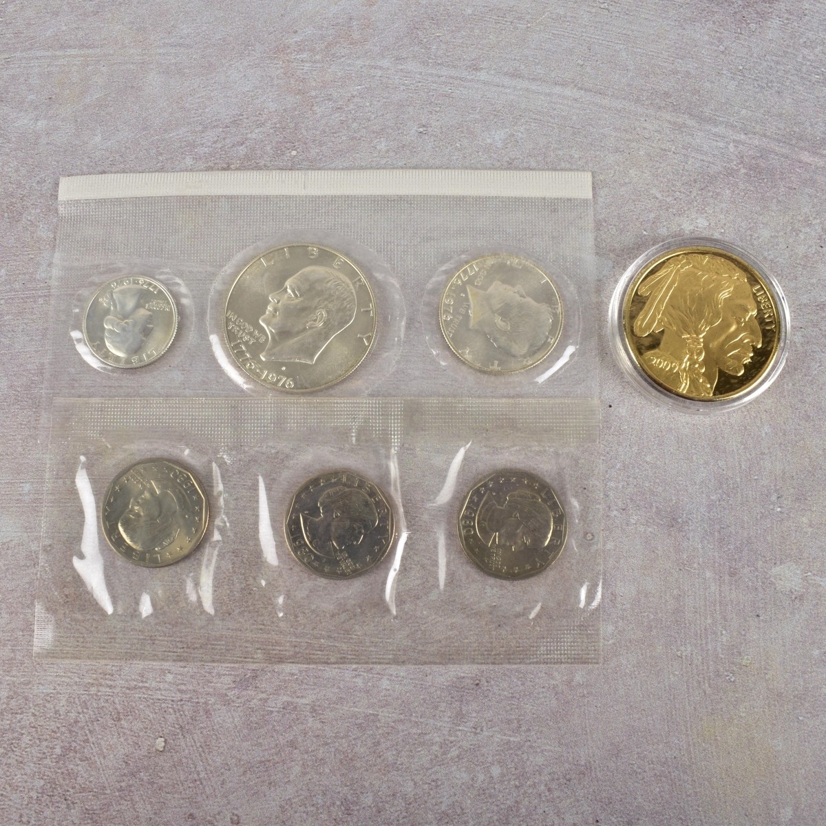 Collection of First Day Stamps, Coins