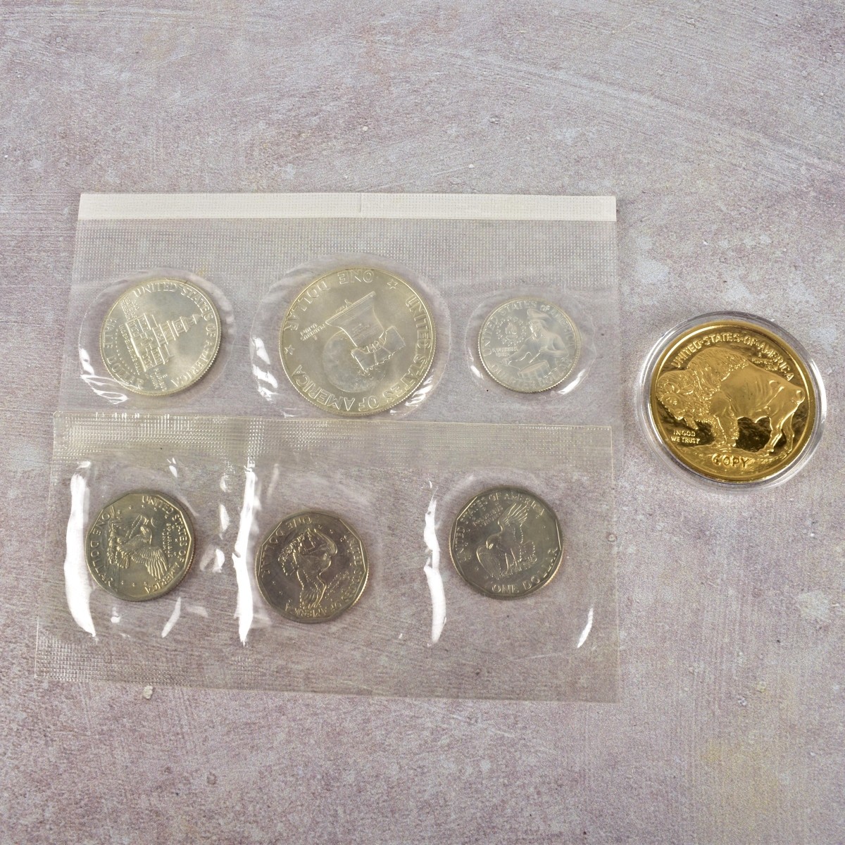 Collection of First Day Stamps, Coins