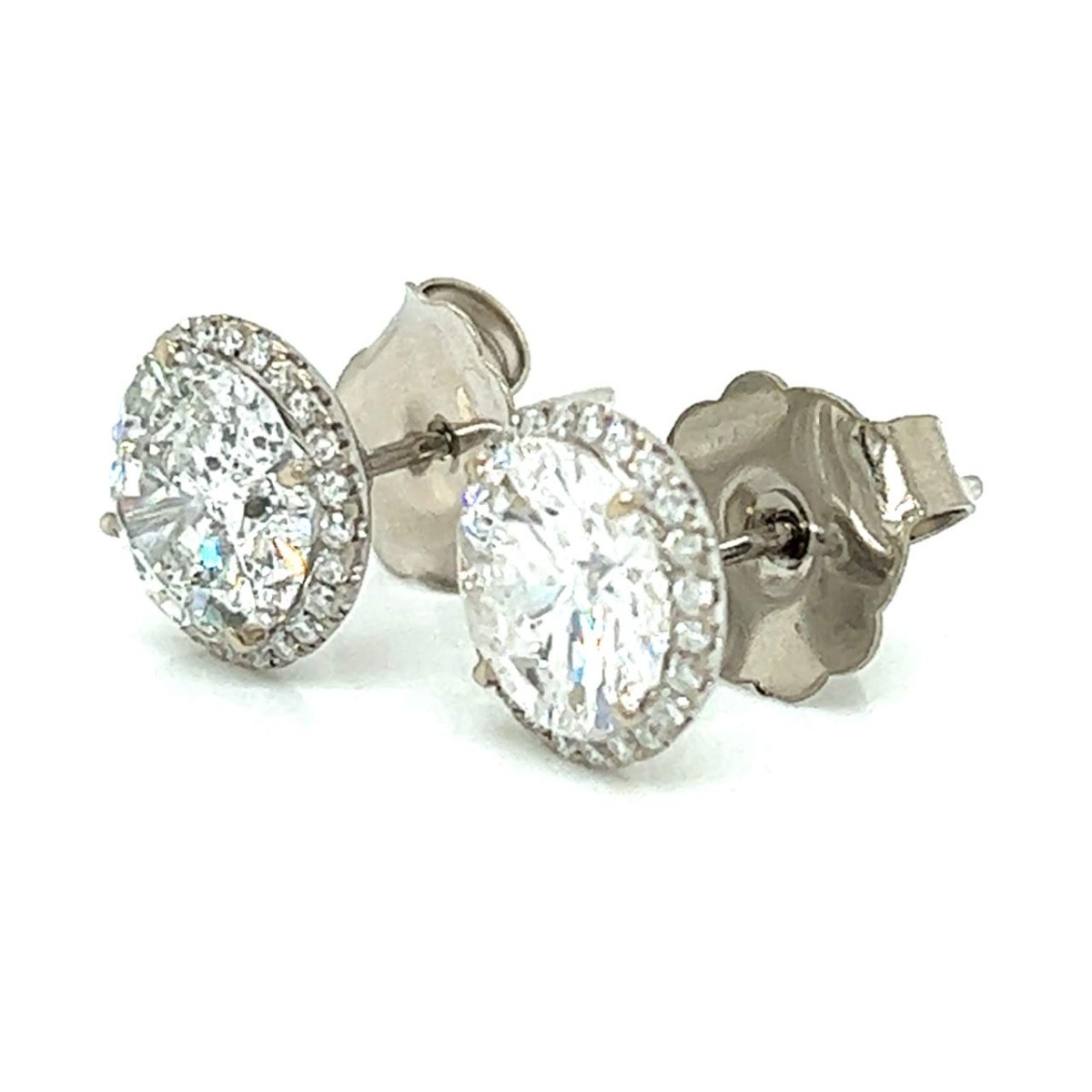 Diamond and 14K Ear Studs