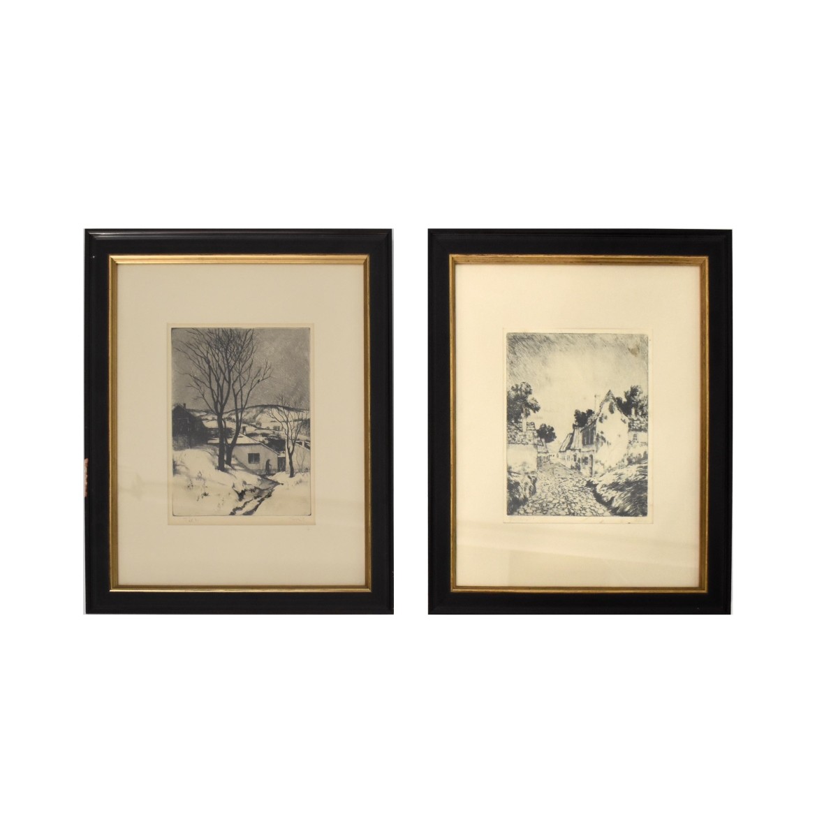 Hungarian Framed Etchings