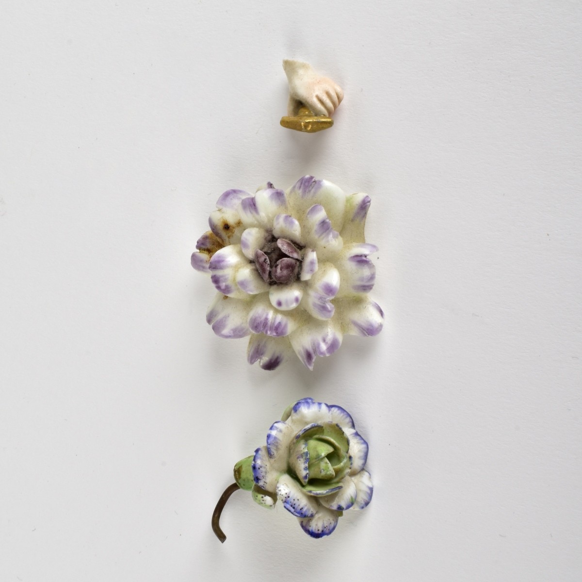18/19th C Meissen Porcelain Figural Group / Clock